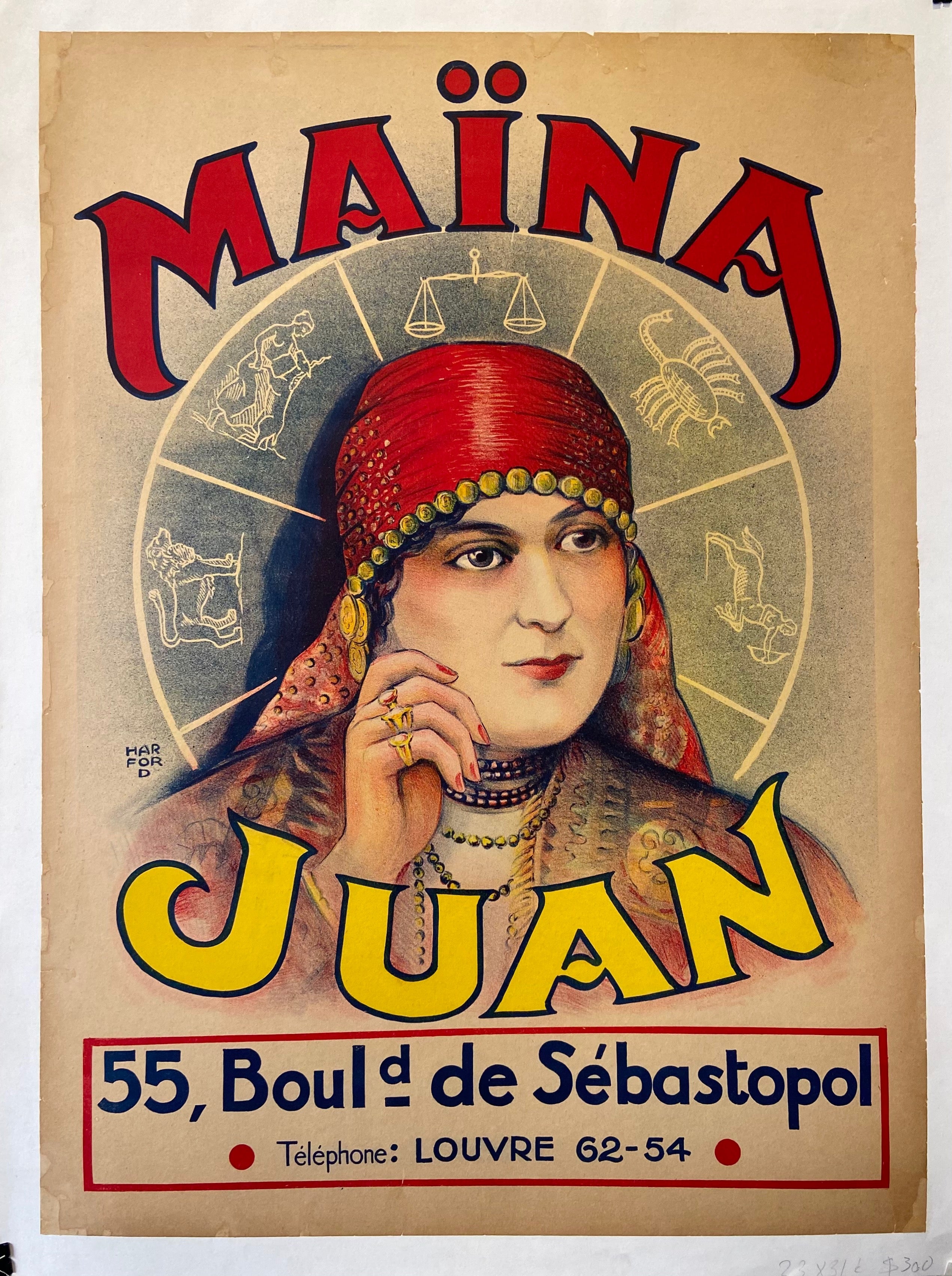 vintage fortune teller poster