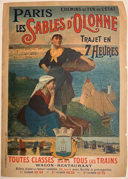 Affiche chemin de fer Etat Sables d'Olonne 3