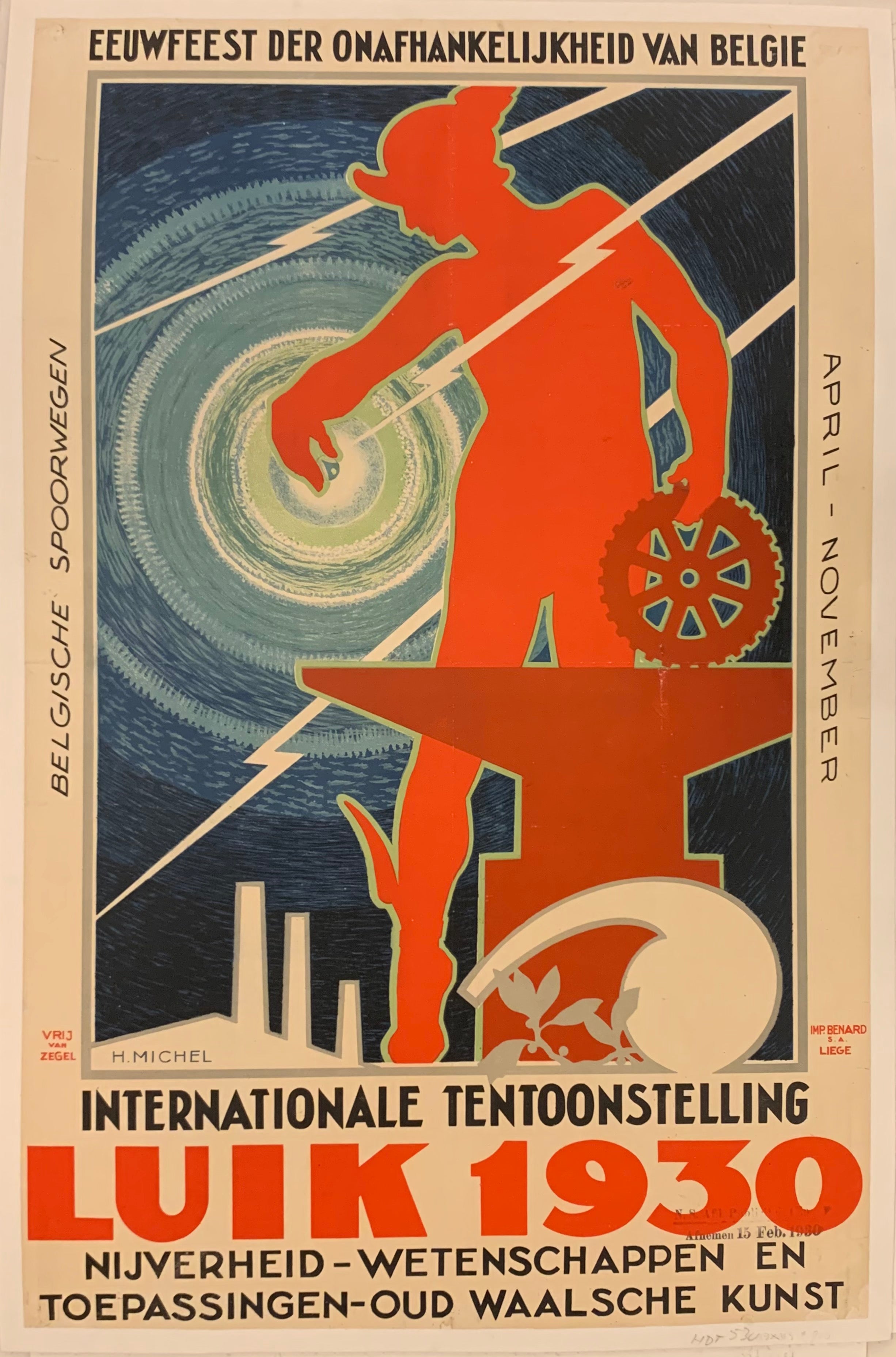 Mus een beetje Scheur Internationale Tentoonstelling Luik Poster ✓ – Poster Museum