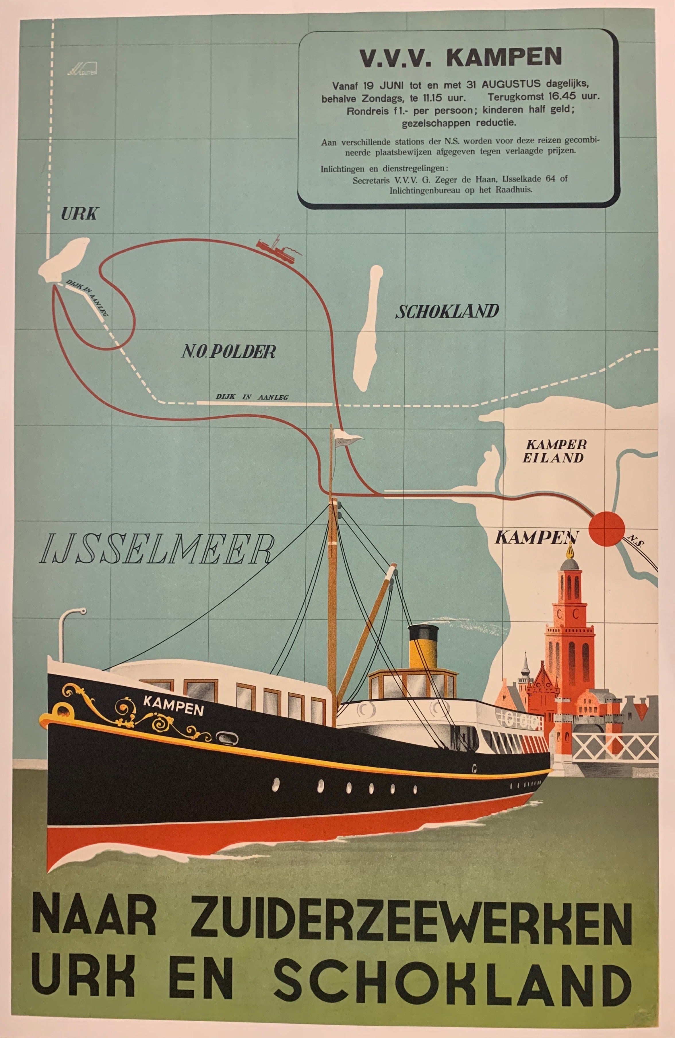 Gezond kanaal Mew Mew Naar Zuiderzeewerken Urk en Schokland Poster ✓ – Poster Museum