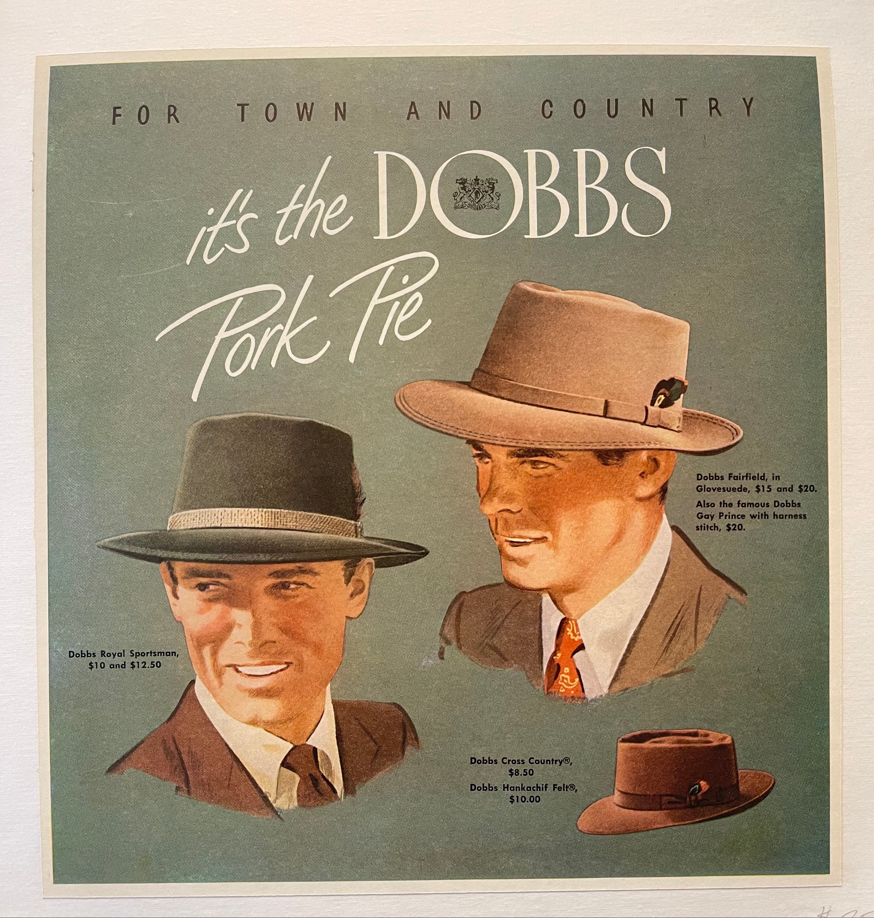 30s VINTAGE Dobbs Hat Twenty 7 1/8 - ハット
