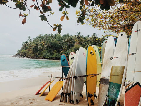 Surfboards on the beach