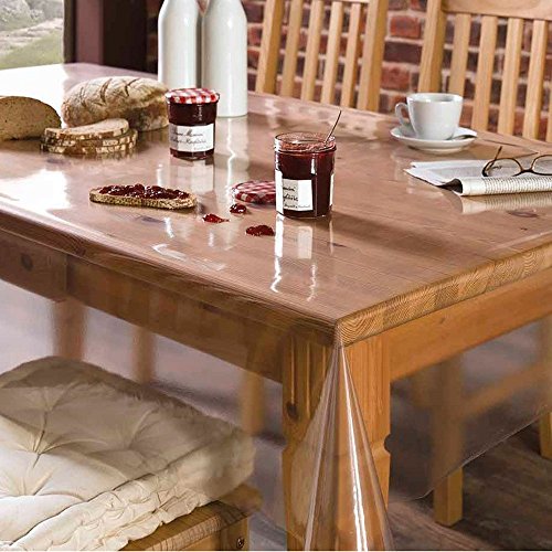 transparent 6 seater dining table cover