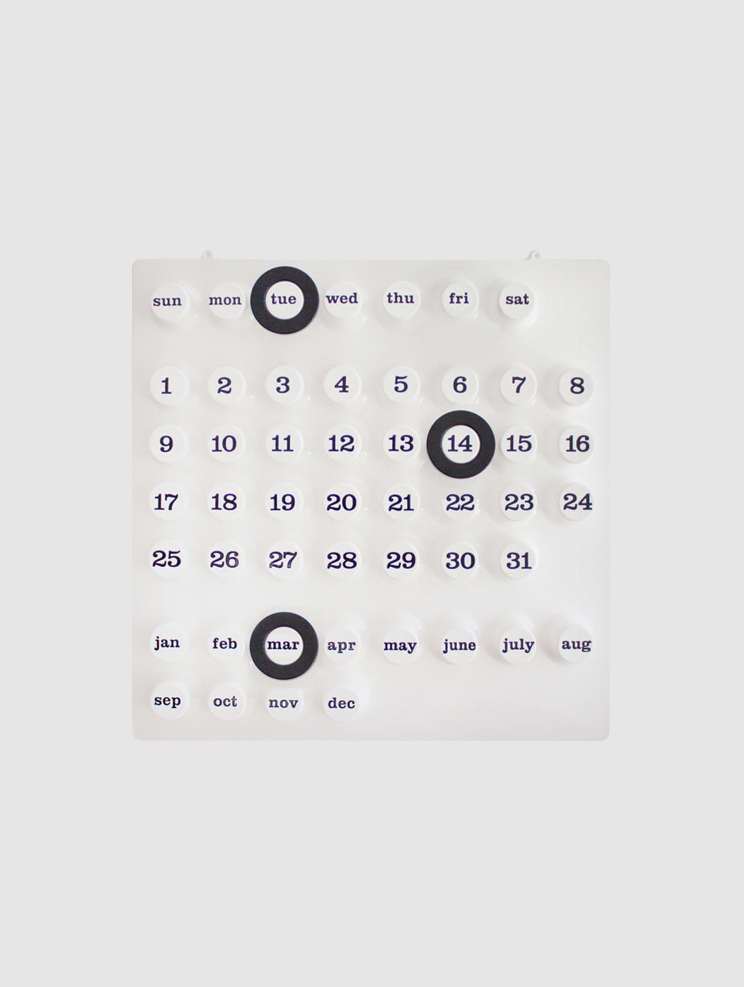 Ring-A-Date Perpetual Calendar by Giorgio Della Beffa (White