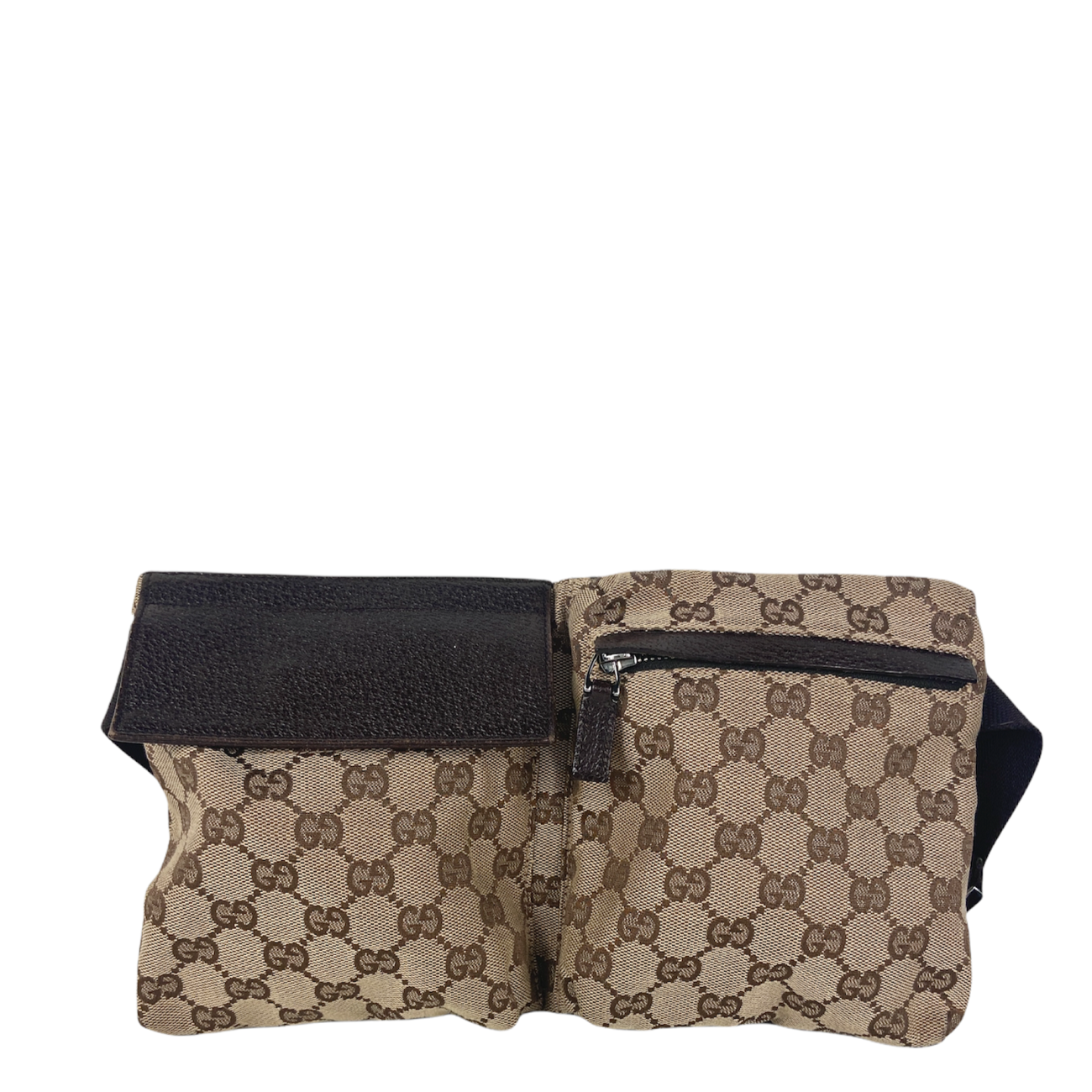 gucci canvas waist bag