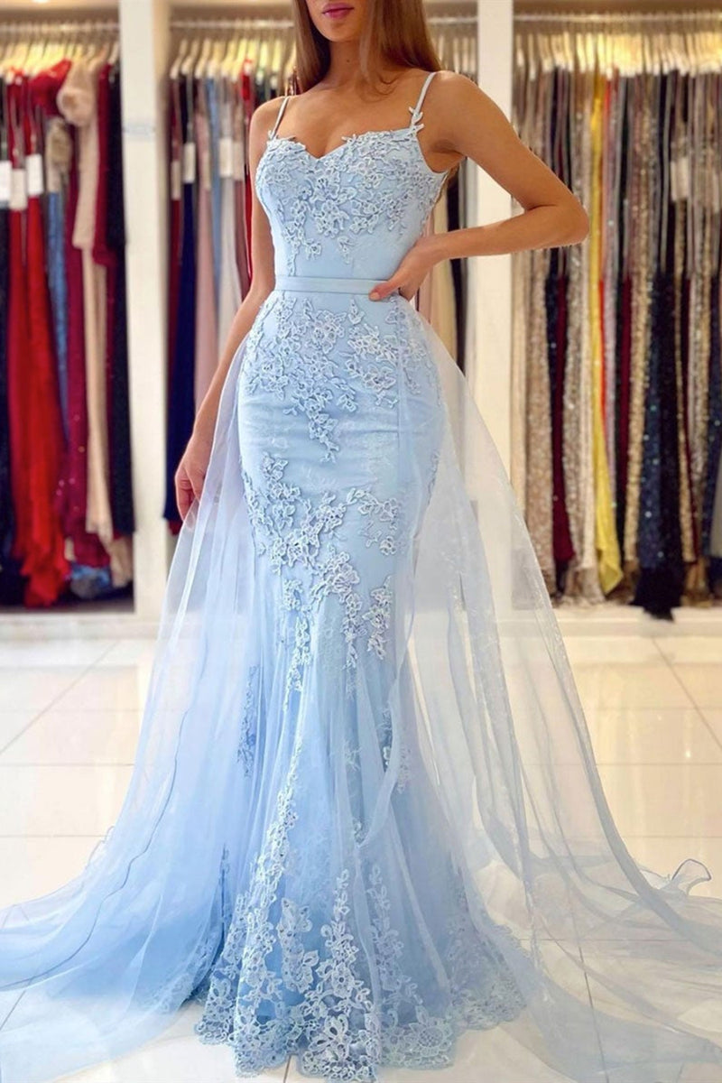 blue lace wedding dresses