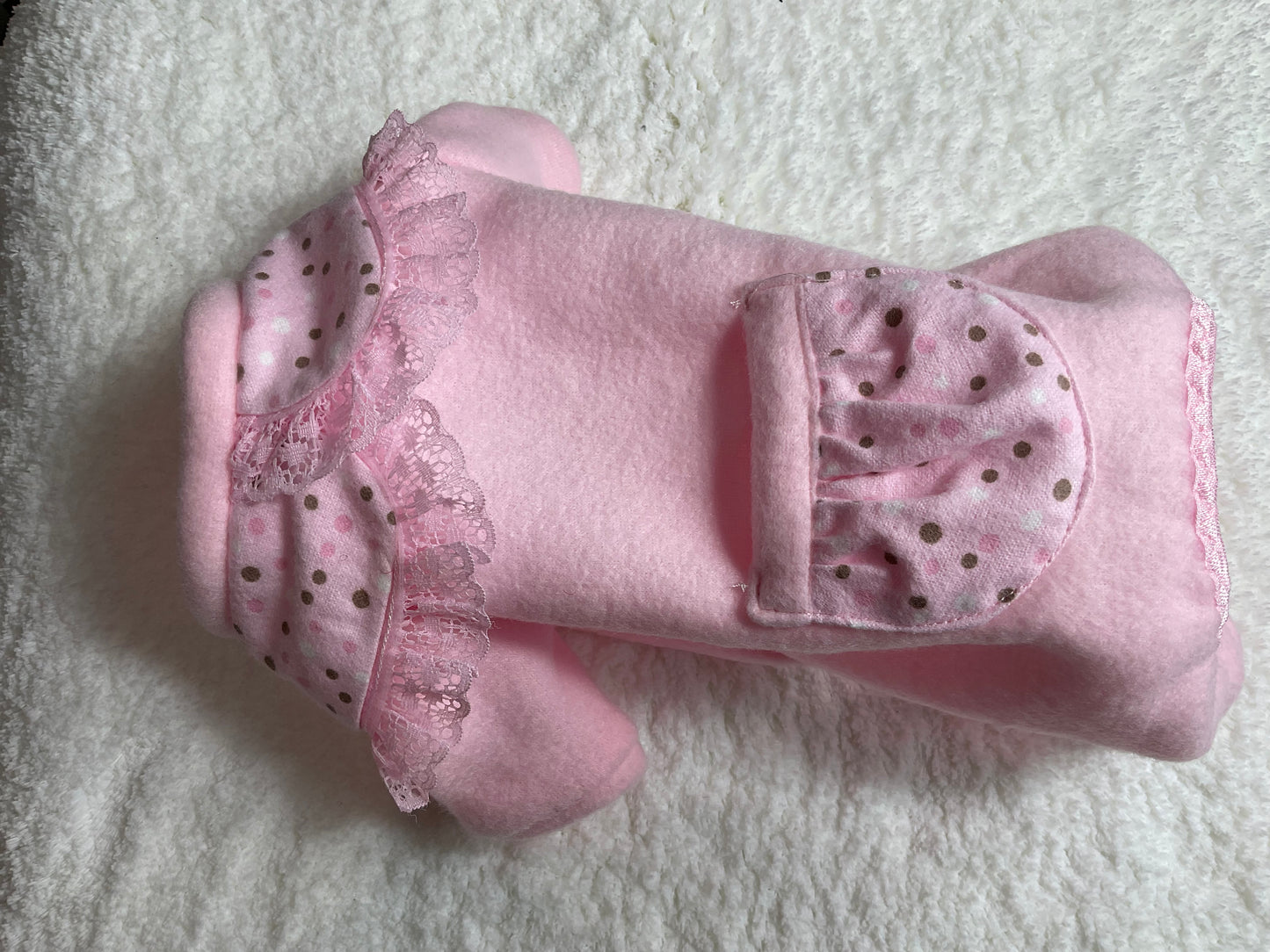 Pink Fleece Pocket Pajamas