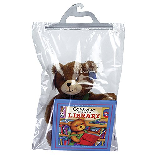 Library Monaco Deluxe Hanging Storage Bags 10-pack of 14 x 12.5 inch Clear Plastic Polyethylene Bags for Classroom and Pharmacy Use 