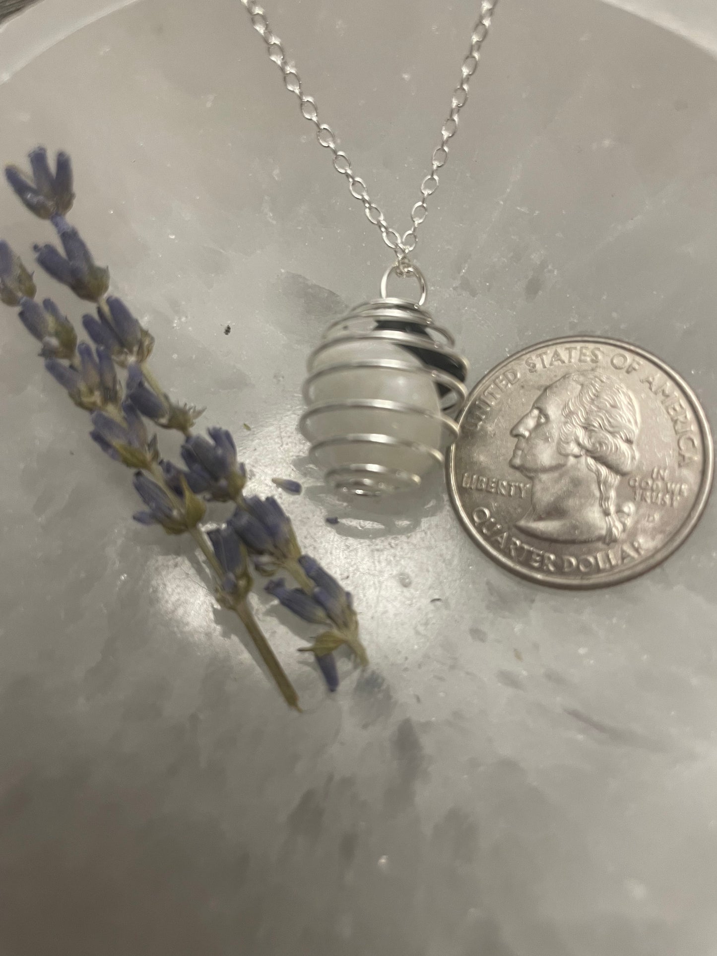 Pieces Full Moon in Virgo Charged Intention Necklace Moonstone