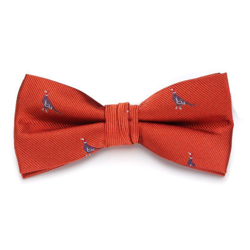 Laksen Pheasant Logo Silk Bow Tie 