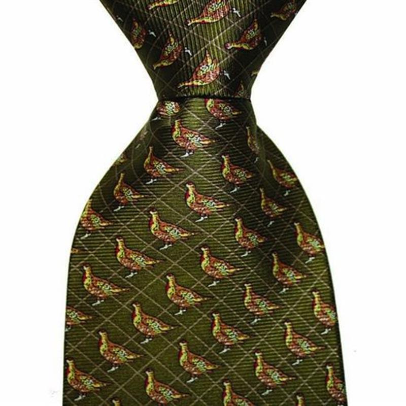 Grouse silk Neck tie mens shooting Gift 