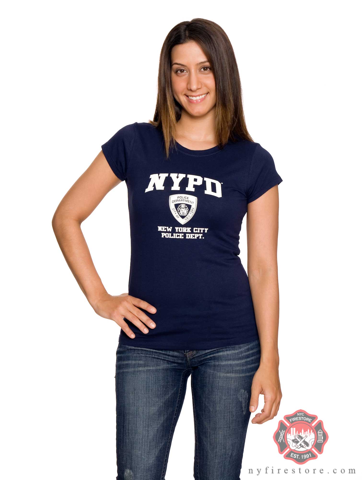 Women's Navy and Athletic T-Shirt
