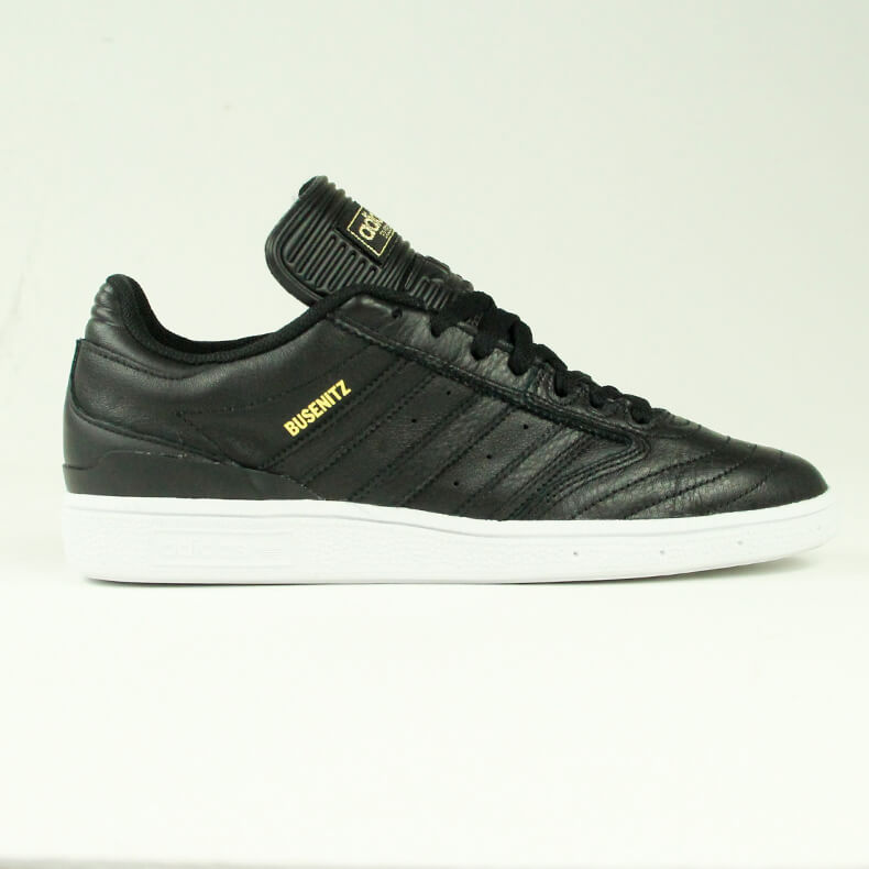 Adidas Skateboarding Busenitz Leather Shoes - Black / White Gold MT Remix Casuals