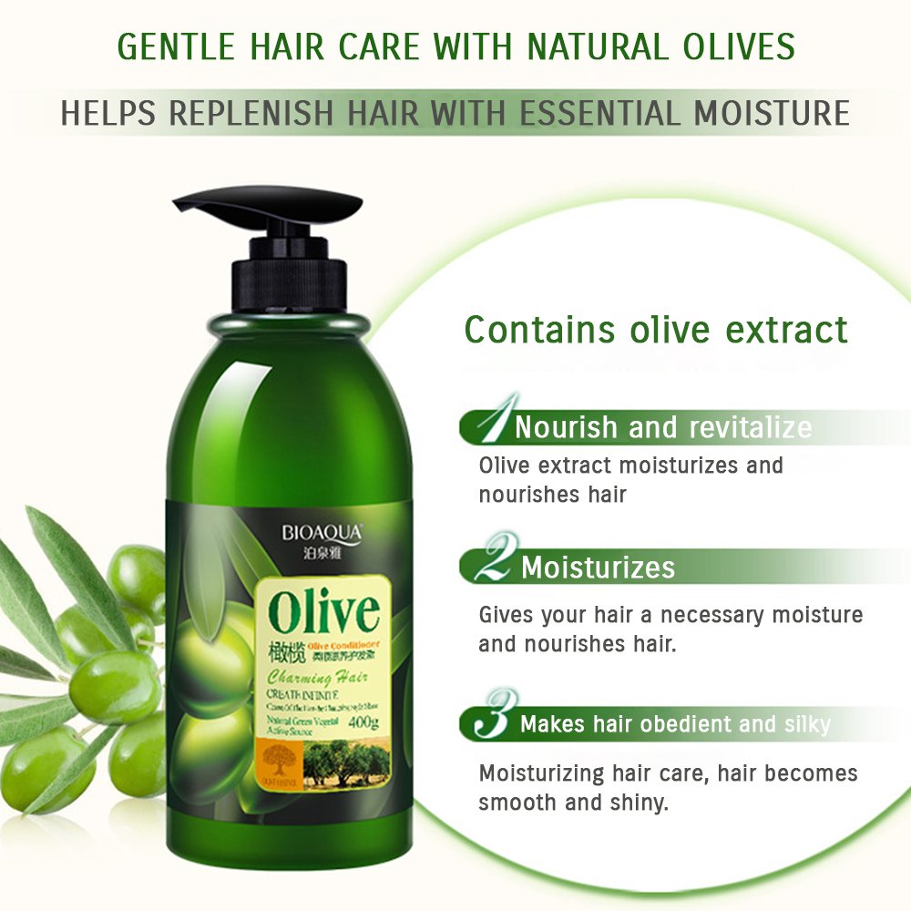 Bioaqua Extraction Olive Anti Dandruff Silky Shampoo 400ml | BIOAQUA Pakistan