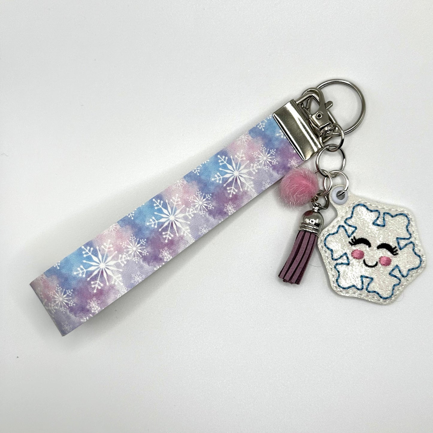 Happy Snowflake Keychain and Wristlet