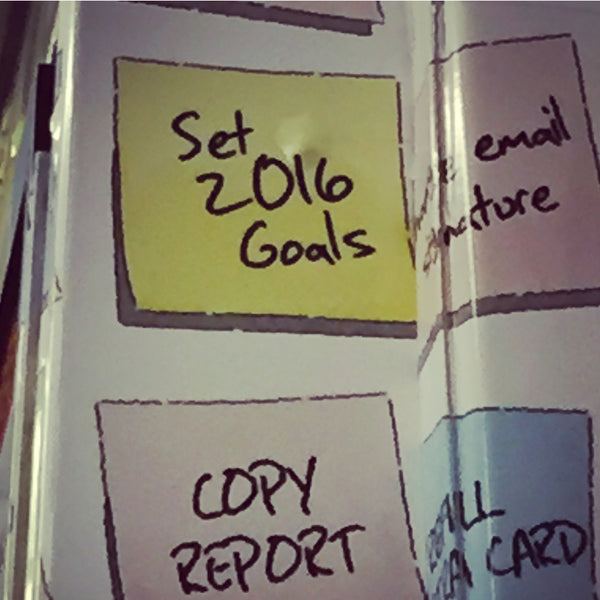 post-it set 2016 goals