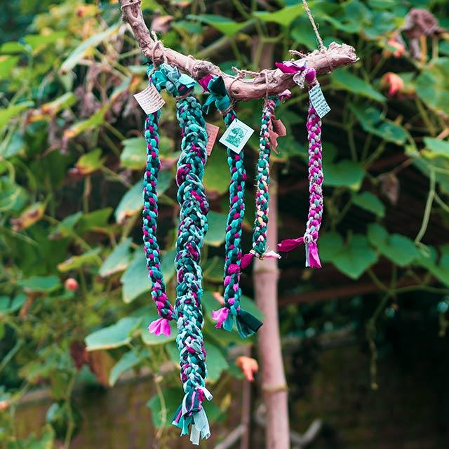 Upcycled Fabric Dog Rope/Tug Toys