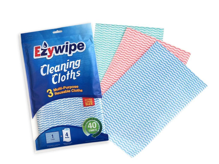 Ezywipe Cleaning Cloths Bundle Durable Machine Washable Reusable Lint Free 