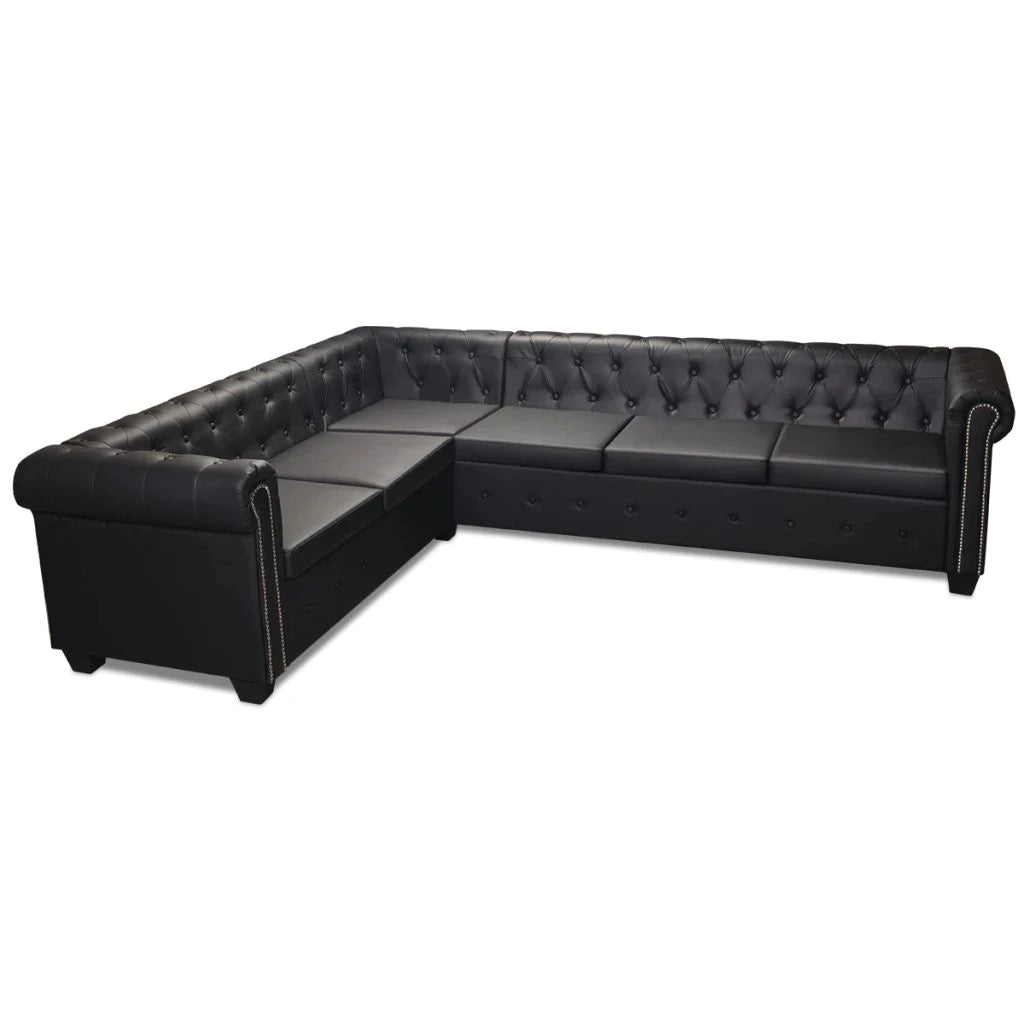 vidaXL 6 Seater Chesterfield Corner Sofa Couch Chaise Lounge Bed Multi Colours