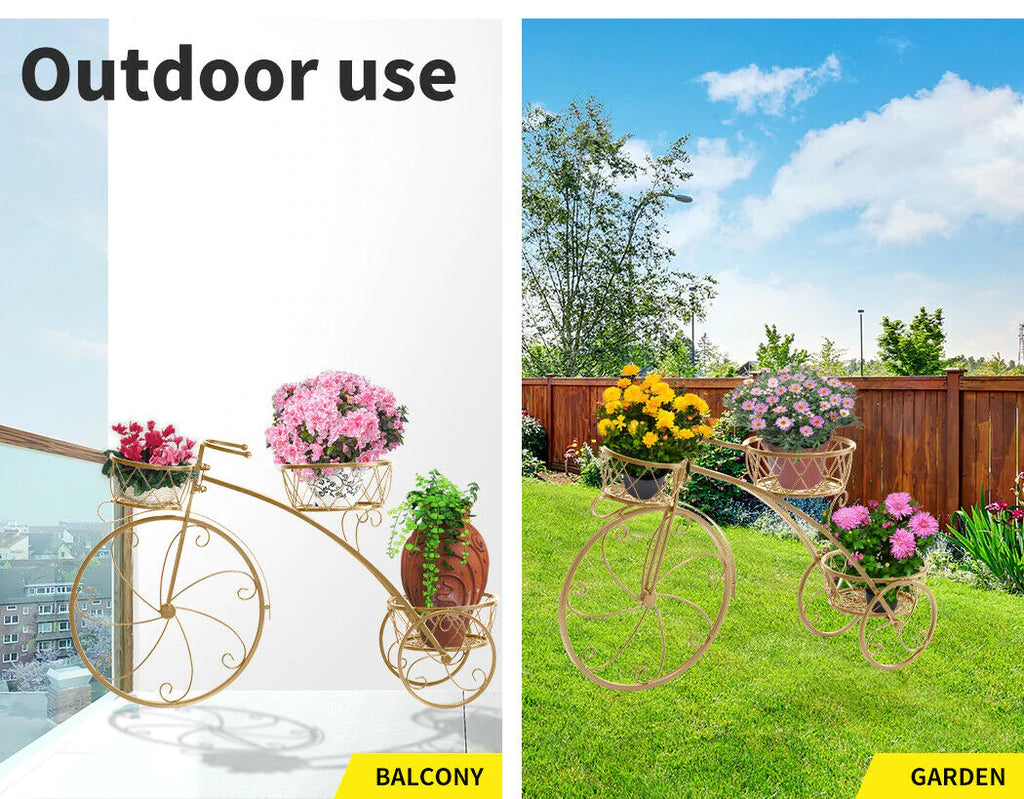Levede Plant Stand Outdoor Indoor Metal Flower Pots Planter Garden Shelf Rack