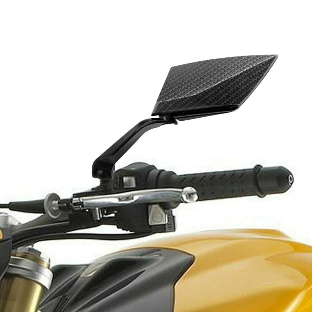 2x Universal Adjustable Motorcycle Scooter Side Rear View Bar End Mirrors Black