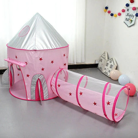 3 IN 1 Foldable Play Tent Baby Kids Pit Tunnel Ball Pool Indoor Playhouse Gif