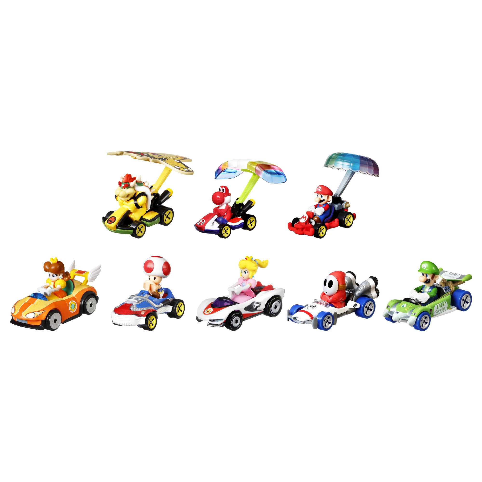Hot Wheels Super Mario Character Car 8 Pack Mattel 7546