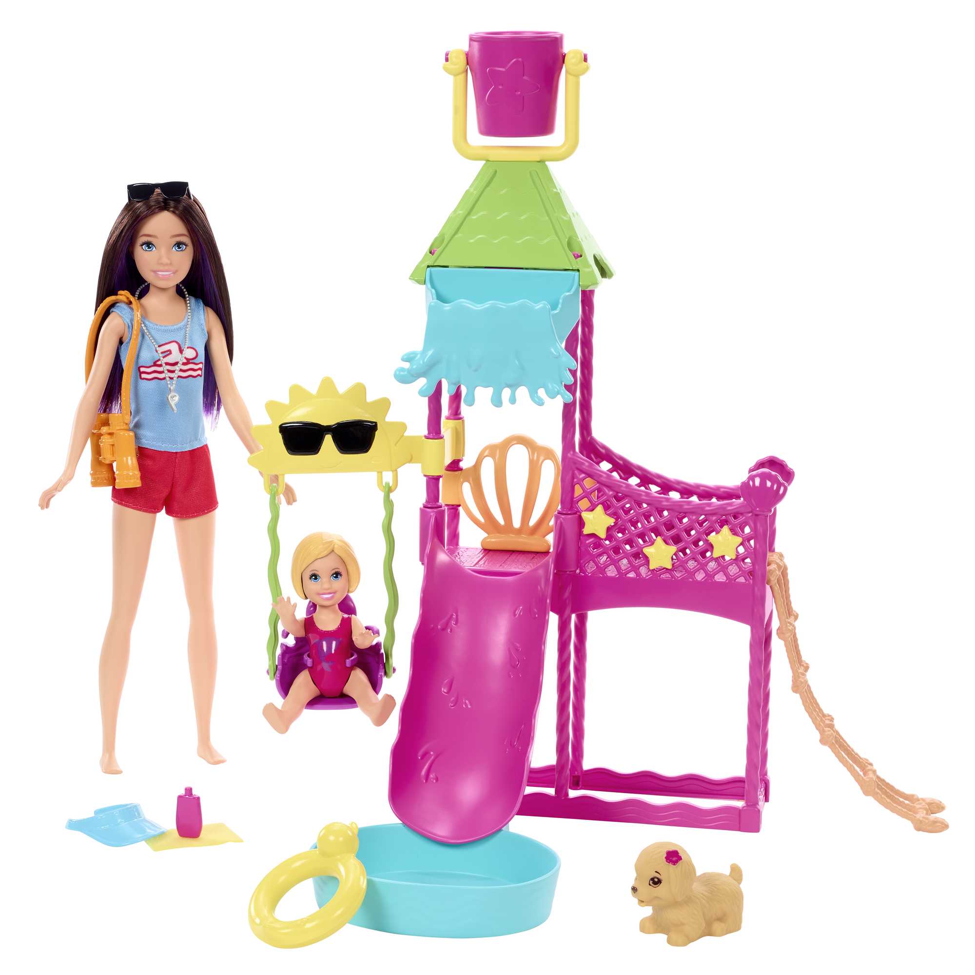 papier punch brandwond Barbie Toys | Skipper Doll and Waterpark Playset | MATTEL