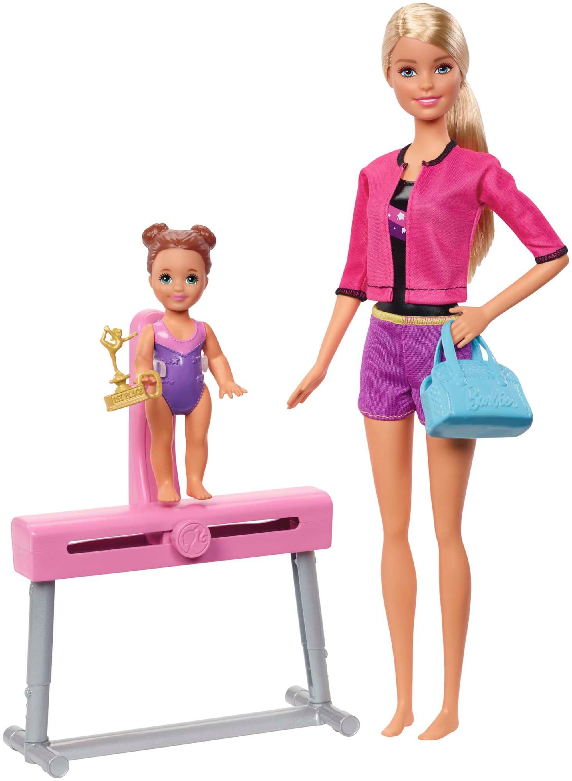 Inademen Makkelijk te begrijpen koppeling Barbie Gymnastics Coach Dolls & Playset | Mattel