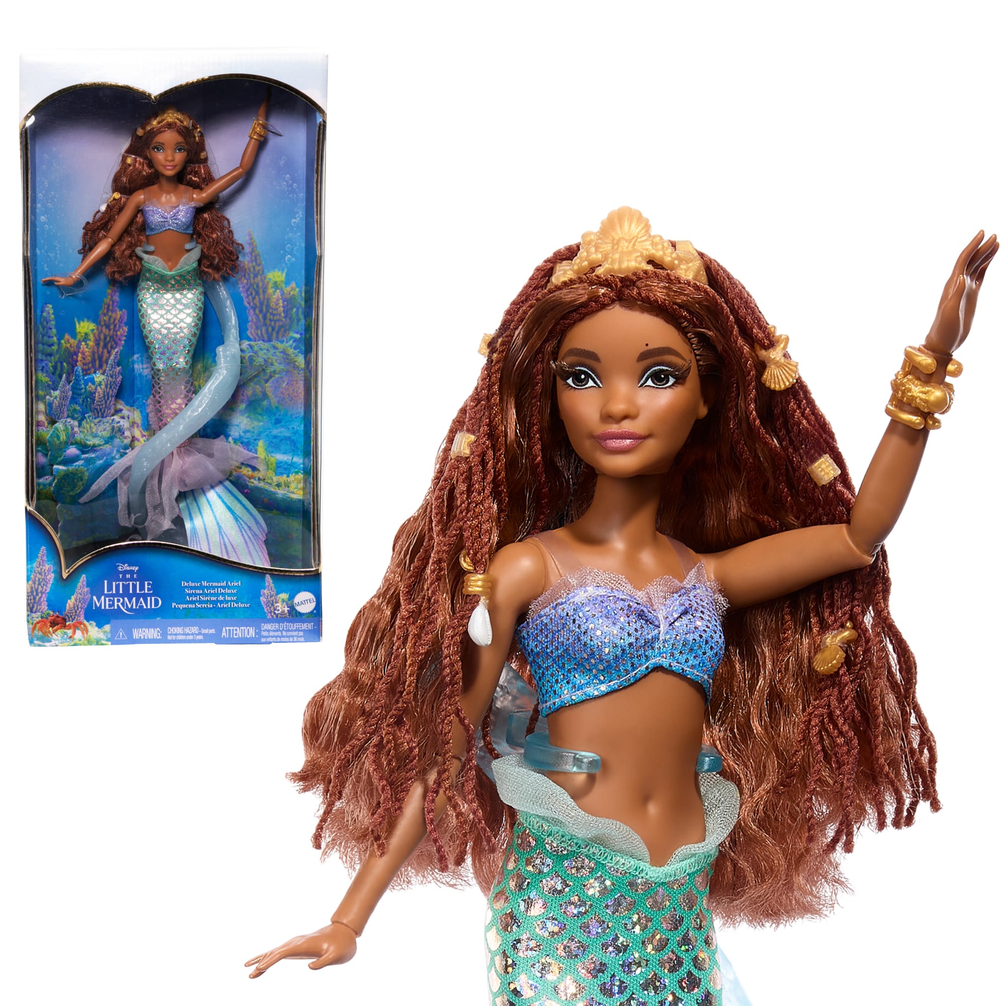 Symposium instruktør blandt Disney The Little Mermaid Deluxe Mermaid Ariel Doll | MATTEL