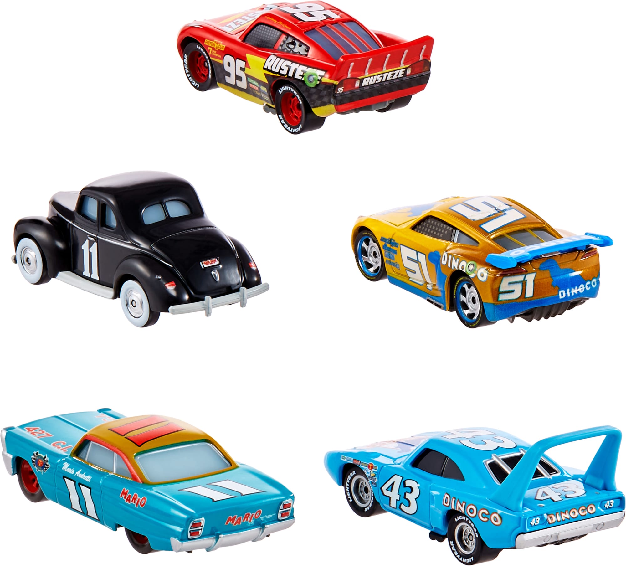Disney Cars Disney Pixar Cars Nascar Through The Years 5 Pack Mattel