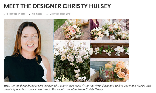 Atlanta Statesboro Georgia Based Floral Designer Featured in Industry Magazine as Hot New Desinger