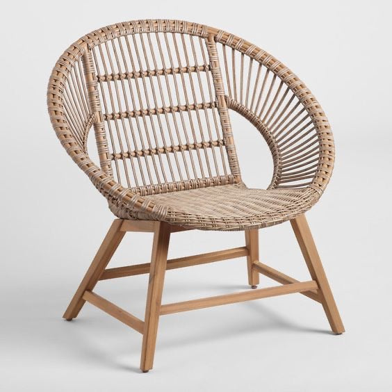 wicker oval chair