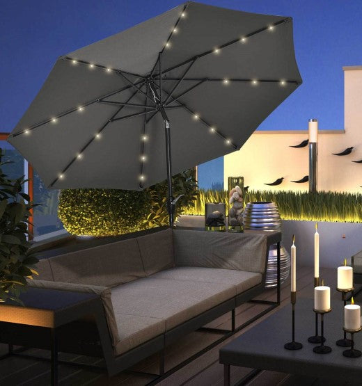 solar led parasol lights