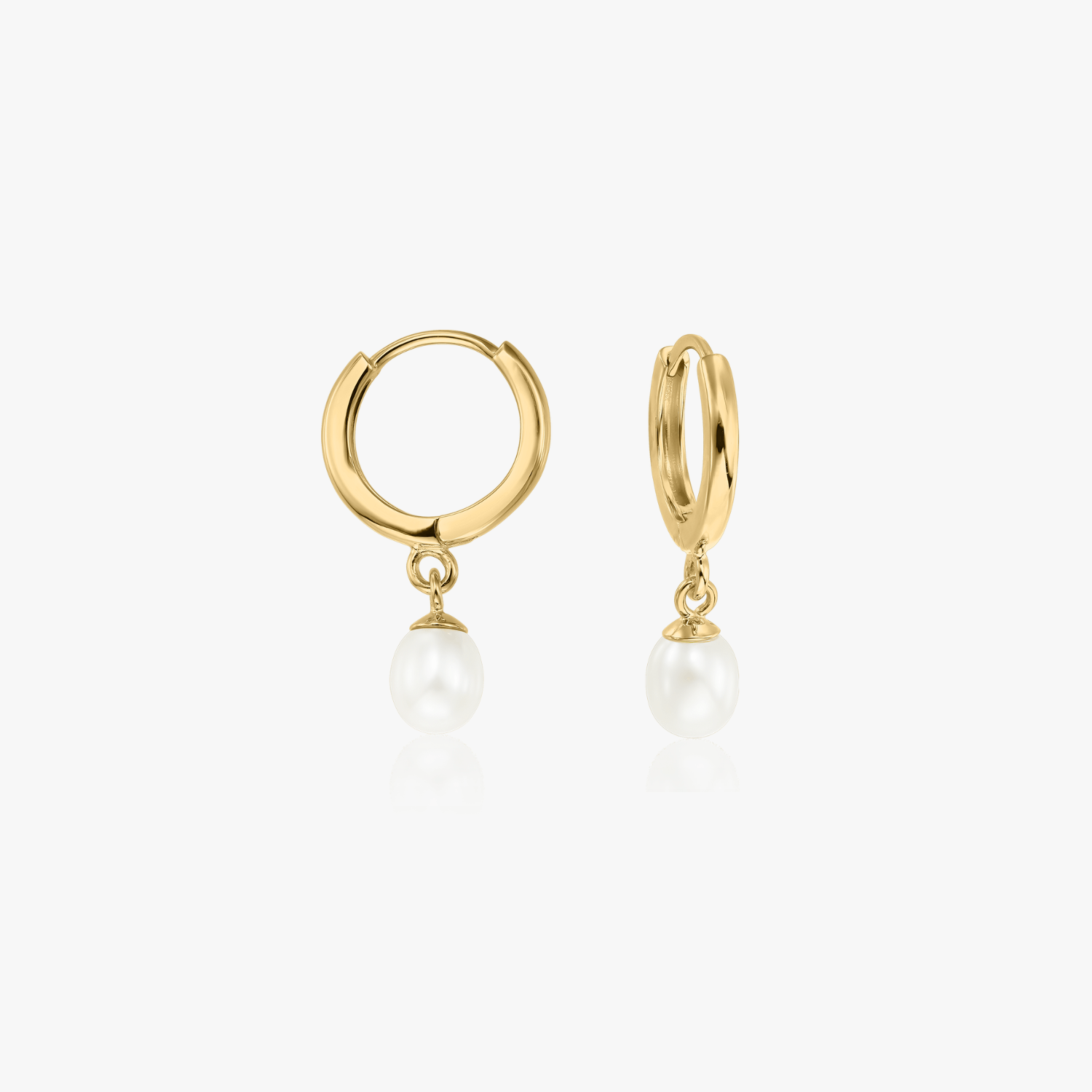 cast grill Maid Cercei din aur Pearl Hoops - Perle naturale – Indira