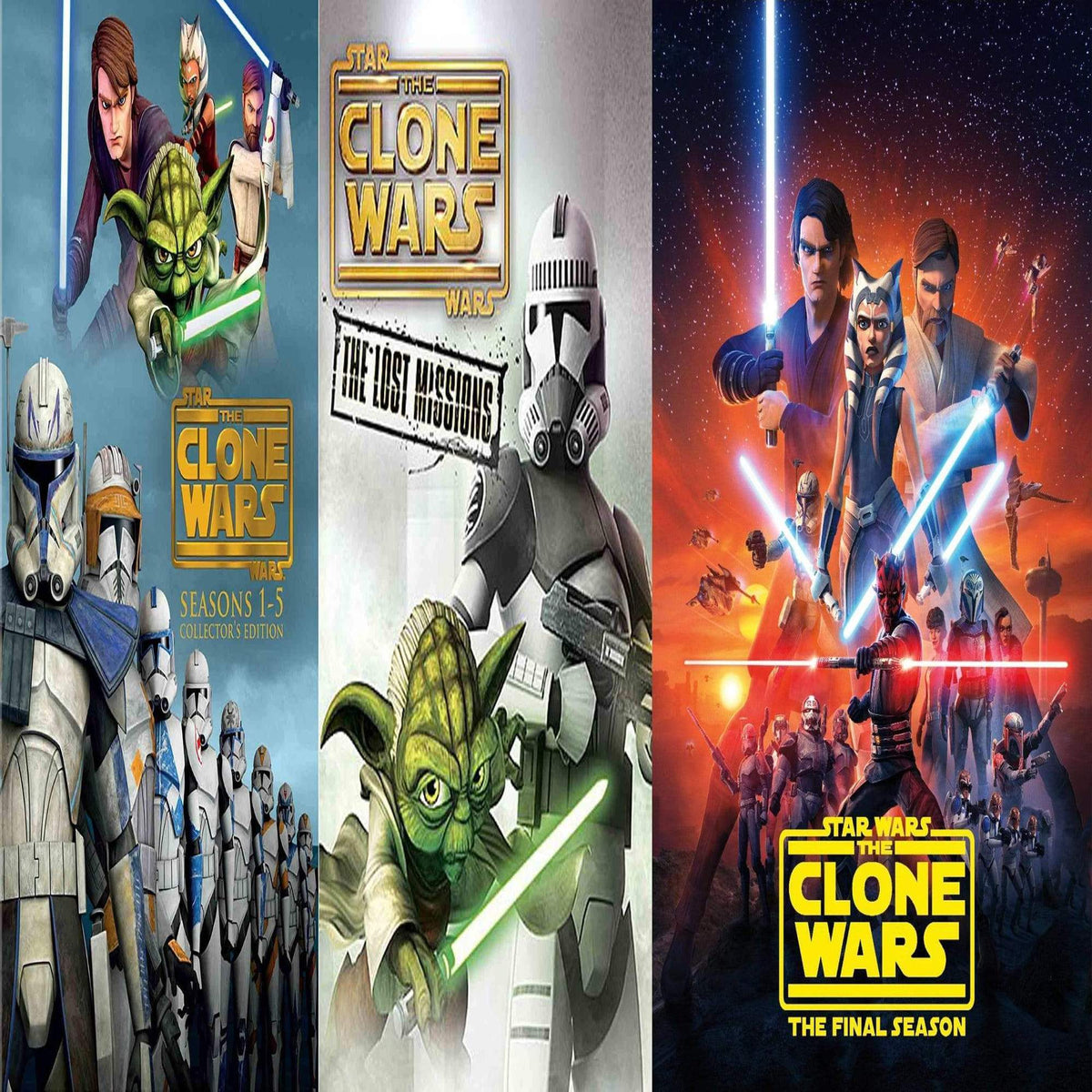 Star Wars The Clone Wars TV Series Seasons 1-7 DVD Set – LA Movie Store