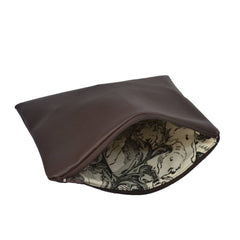 Brown Vegan Leather Clutch Bag