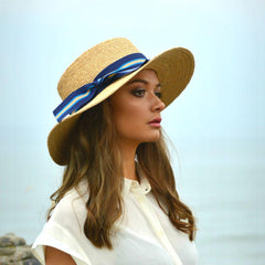 Raffia Boater Sun Hat