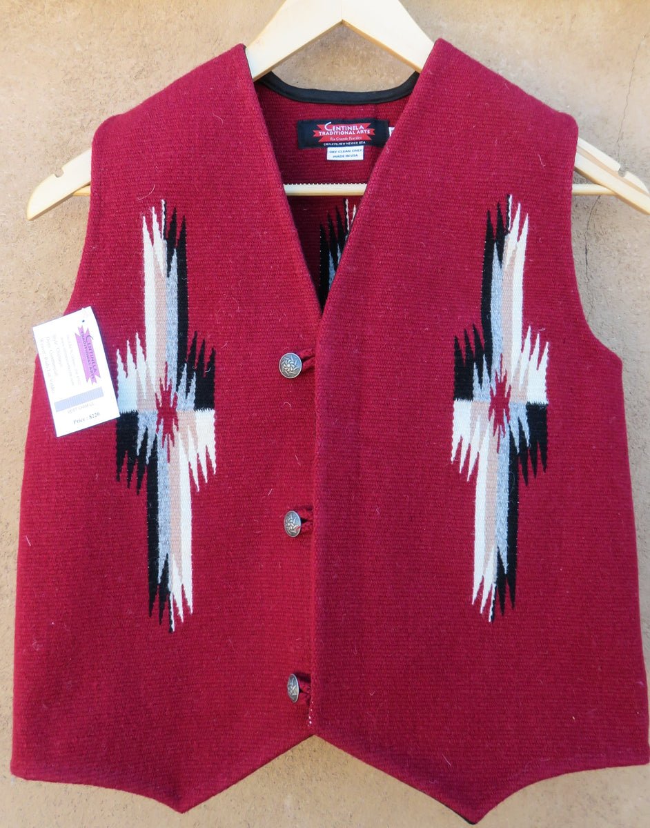 5231903 - Chimayo vest, handwoven wool, unlined-Chimayo Vest