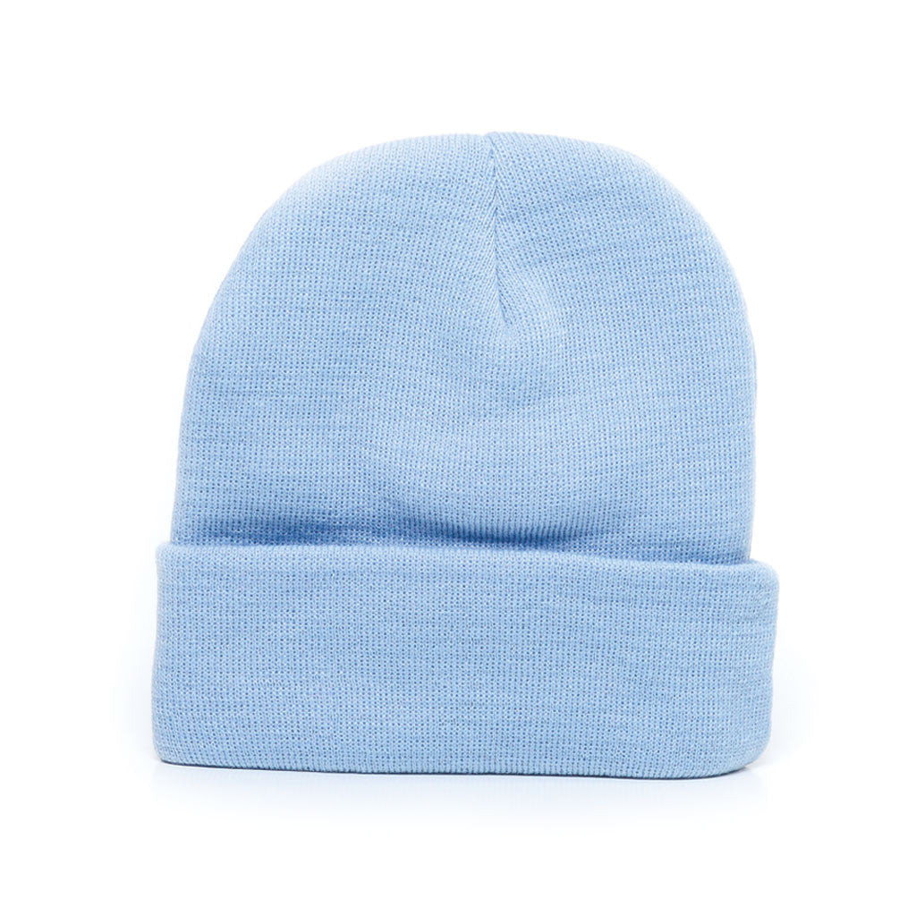 Baby Blue - Acrylic Rib-Knit Beanie Hat 