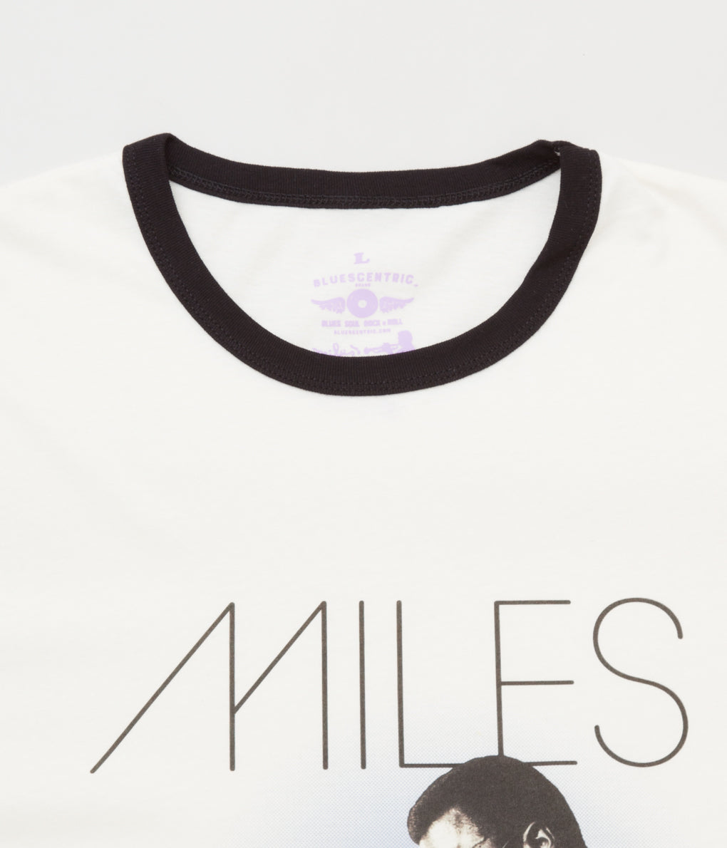 BLUESCENTRIC "MILES DAVIS BLUE AURA RINGER T-SHIRT"(CREAM)