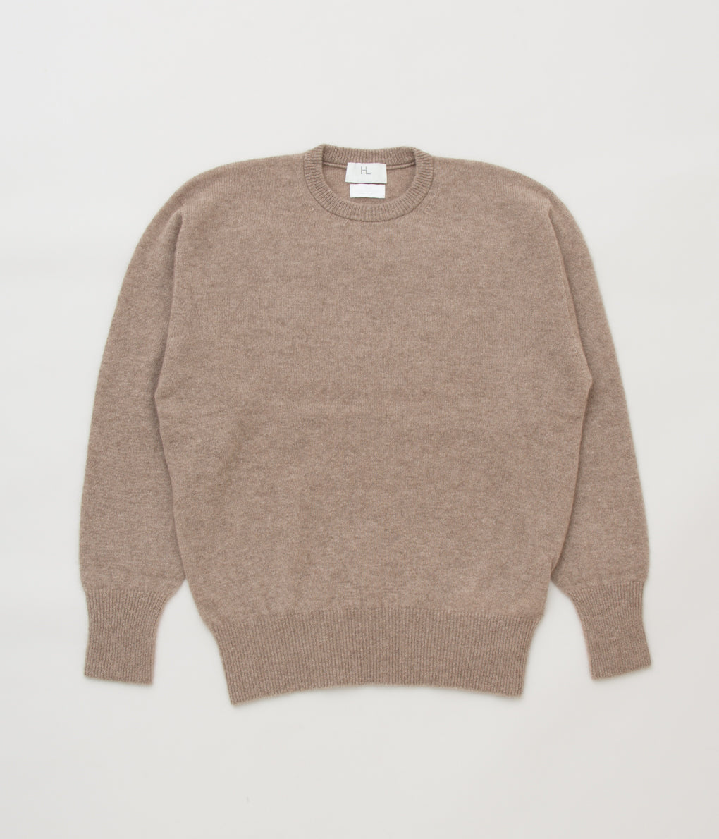 完成品 HERILL WHOLEGARMENT PULLOVER カシミヤ BROWN