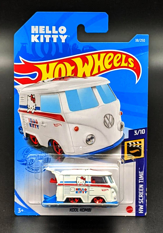 Hot Wheels Kool Kombi, [White] Hello Kitty 38/250 Screen Time 3/10