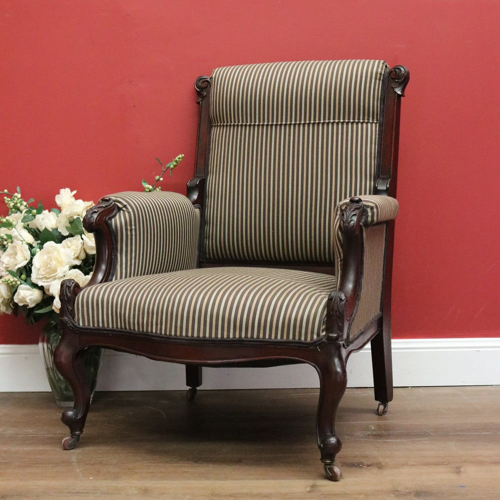 antique padded chair