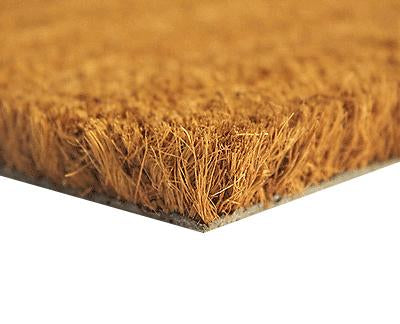Thick 17mm Plain Mat Natural Coconut PVC backed heavy duty coir entrance matting 