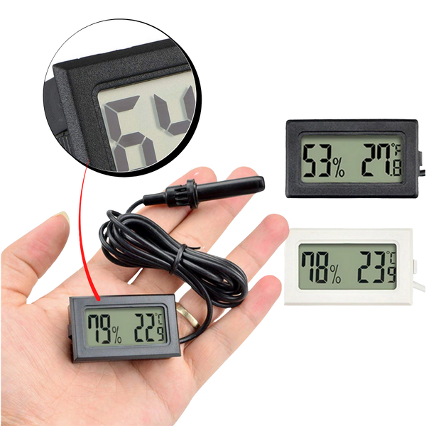 Digital LCD Luftfeuchte Hygrometer Thermometer Temperatur Messgerät Uhr Gift DE