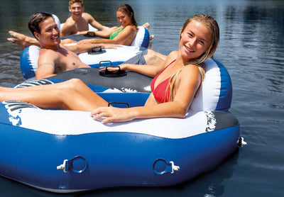 Intex 58854EP River Run Connect Lounge Inflatable Floating Water Tube (24 Pack)