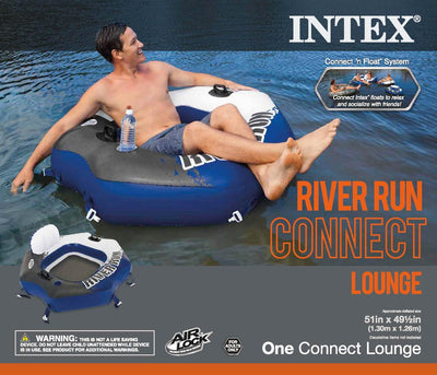 Intex 58854EP River Run Connect Lounge Inflatable Floating Water Tube (24 Pack)