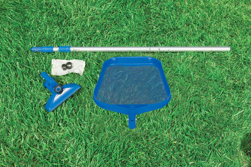Intex Cleaning Maintenance Swimming Pool Kit w/ Vacuum Skimmer & Pole (2 Pack)