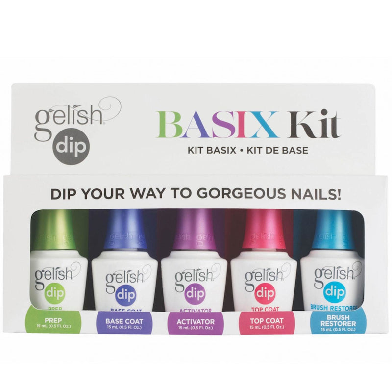 Gelish Basix Acrylic Powder Nail Dip Set and Dynamic Duo Base & Top Gel Polish